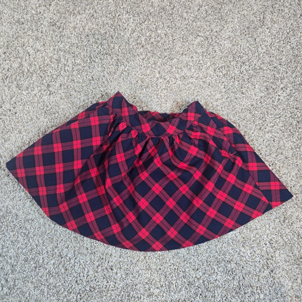 Janie and Jack Red & Navy Plaid Holiday Skirt - Size 3T - Like New